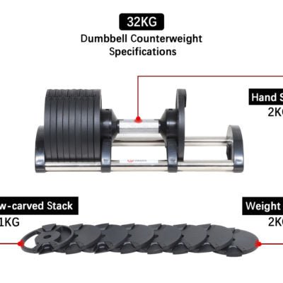 Altas Strength, AL-D01 haltère réglable 32 kg | simple