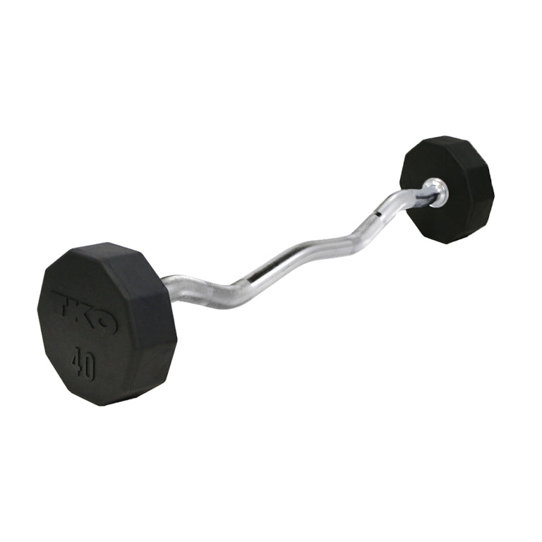 TKO Strength & Performance, Barre fixe de curl (caoutchouc)