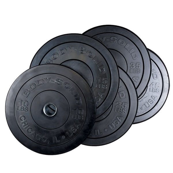 Body-Solid, Body-Solid 260lb Chicago Extreme Bumper Plate Set OBPX260