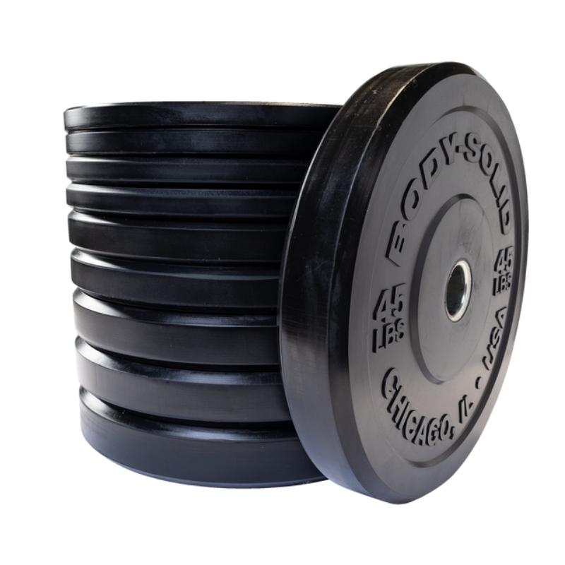 Body-Solid, Body-Solid 260lb Chicago Extreme Bumper Plate Set OBPX260