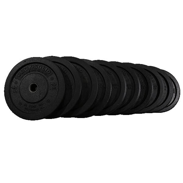 Body-Solid, Body-Solid 260lb USA Premium Rubber Bumper Plate Set OBPH260