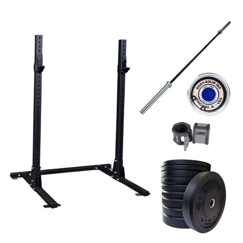 Body-Solid, Body-Solid Basic Garage Gym Squat Stand Package