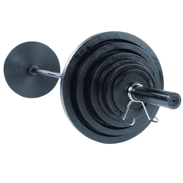 Body-Solid, Body-Solid Cast Iron Olympic Plate and Barbell Set OSC (Ensemble d'haltères et de plaques olympiques en fonte)