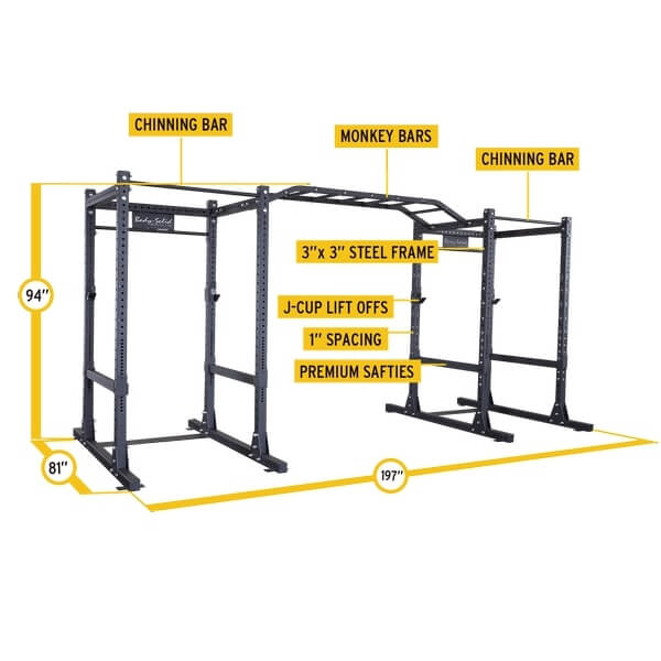 Body-Solid ProClub, Body-Solid Commercial Double Power Rack Package SPR1000DB