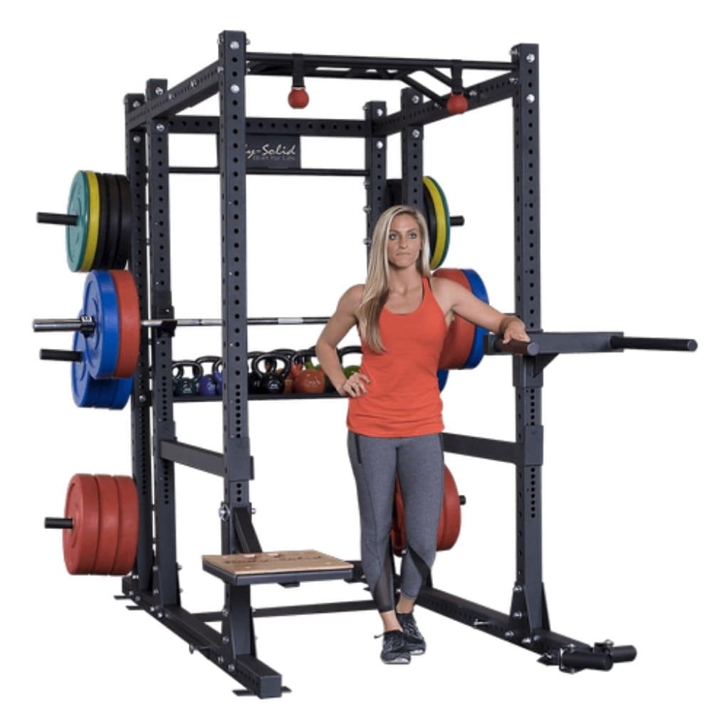 Body-Solid ProClub, Body-Solid Extended Power Rack Gym Package SPR1000BACKP4