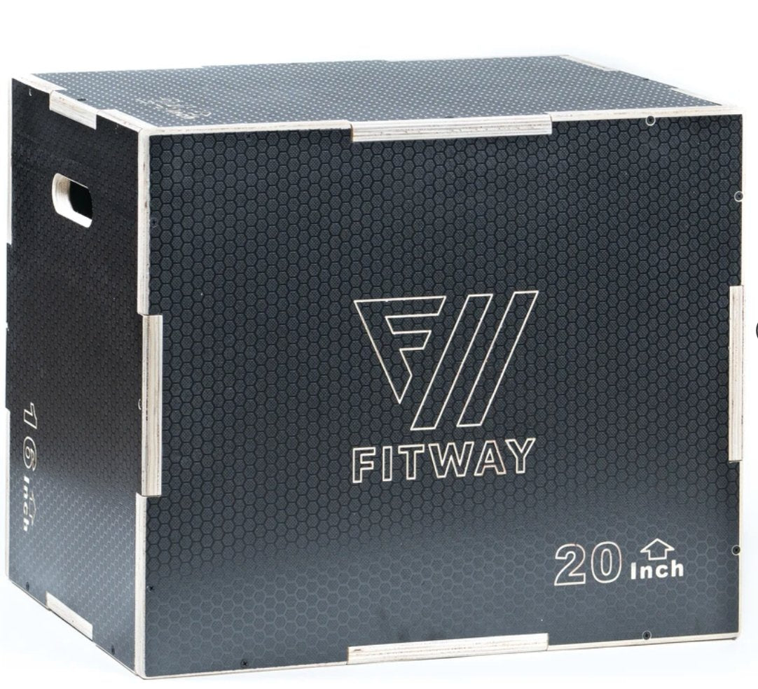 FitWay Fitness, Boîte de pliage en bois antidérapante FitWay 3-en-1, 16" x 20" x 24".