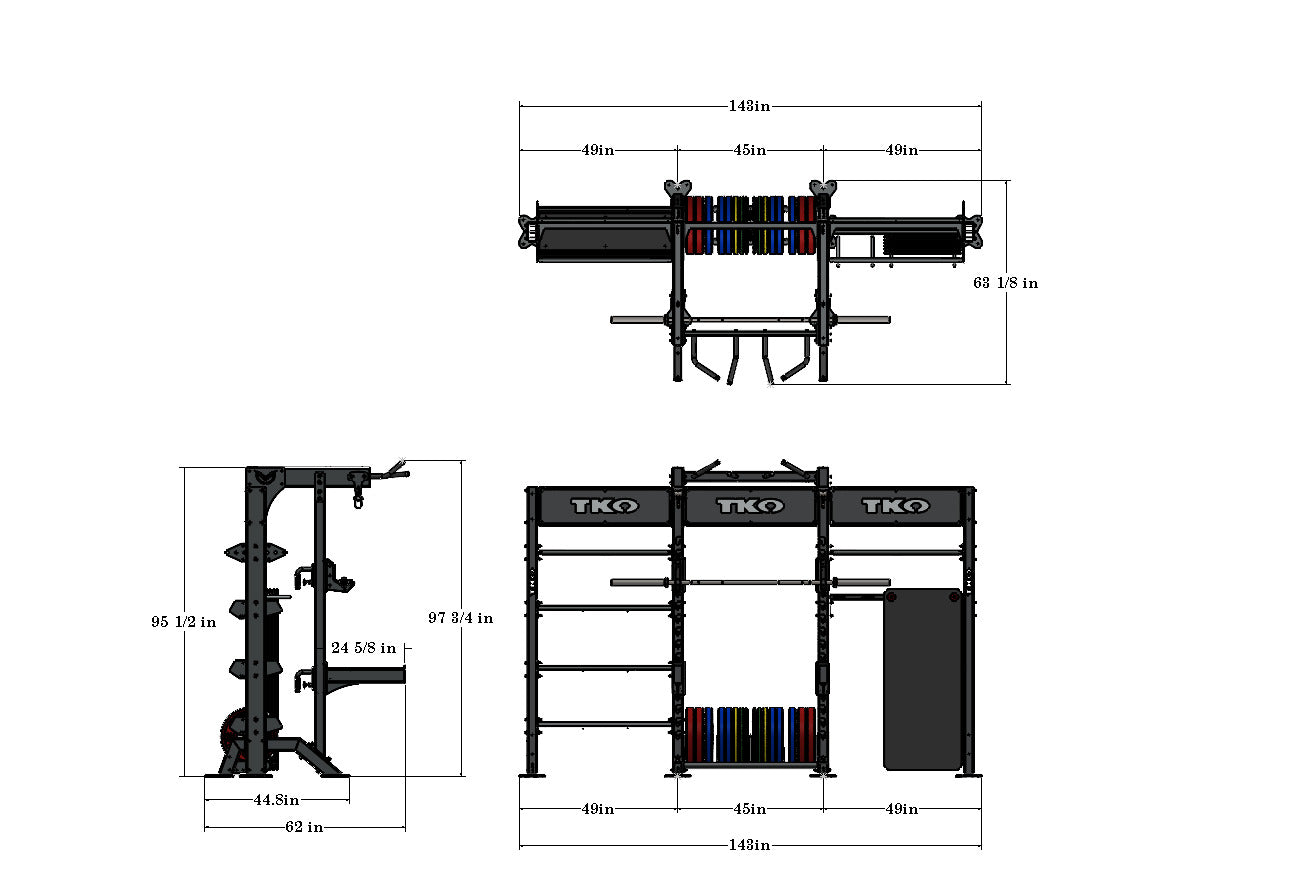 TKO Strength & Performance, Demi-cage avec double rangement