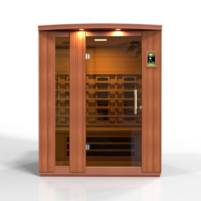 Saunas dynamiques, Dynamic Lugano Sauna à infrarouge lointain à spectre complet proche de zéro EMF pour 3 personnes