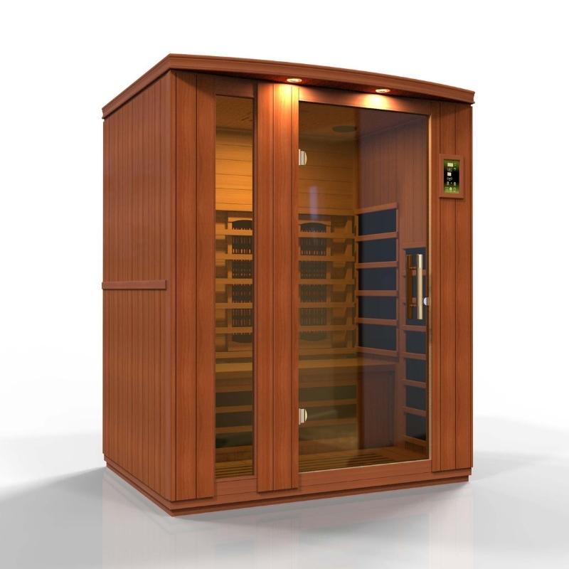 Saunas dynamiques, Dynamic Lugano Sauna à infrarouge lointain à spectre complet proche de zéro EMF pour 3 personnes