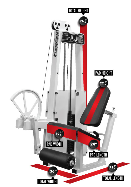 911 Leg Extension Dimensions