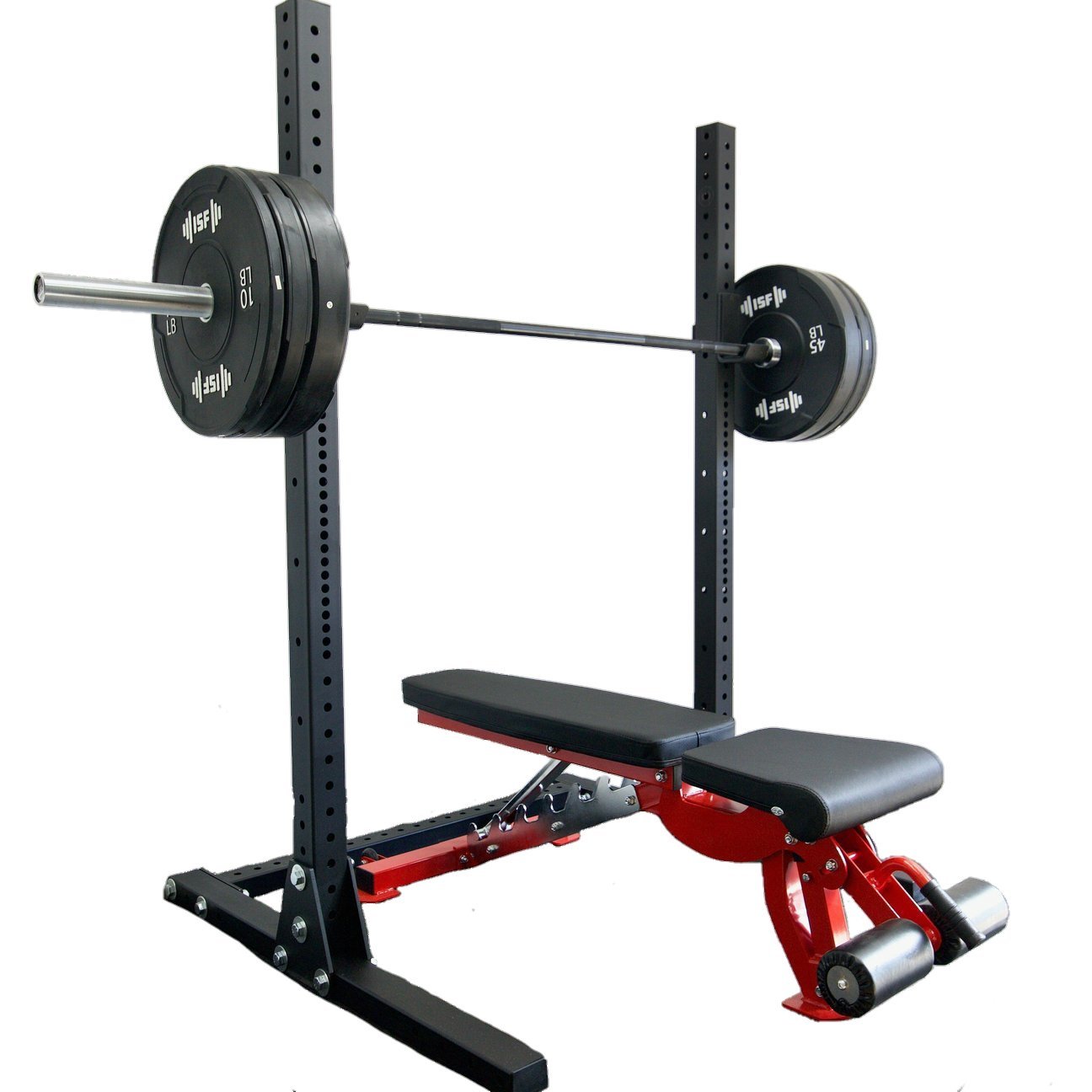 Je vends du fitness, Ensemble Home Gym : Rack de 72", haltères, plaques d'appui, banc