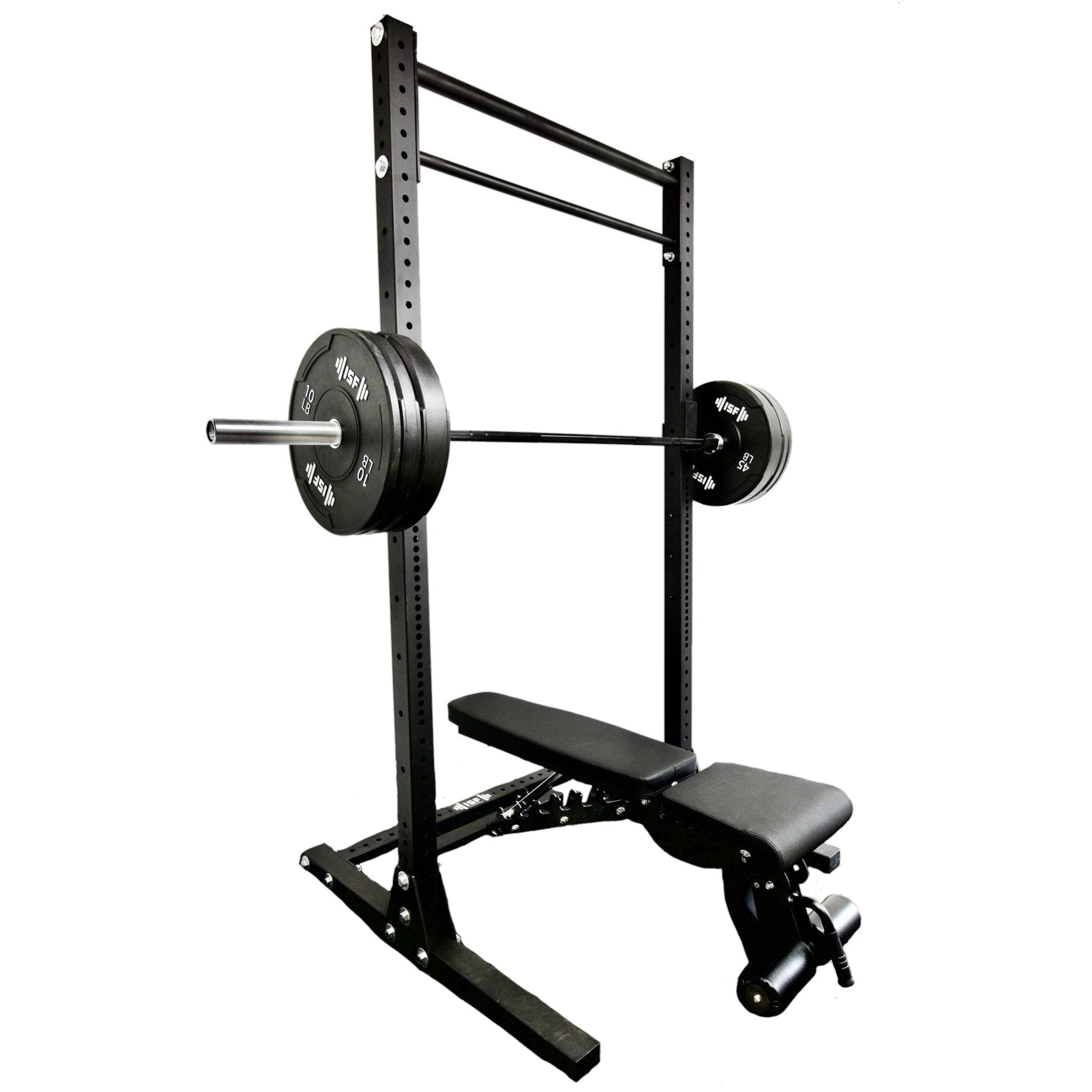 Je vends du fitness, Ensemble ISF Home Gym : 92" Rack, Barbell, Plates, Bench