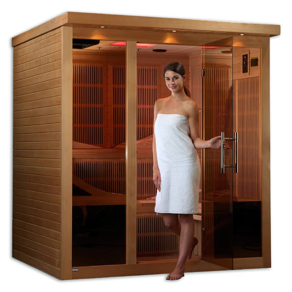 Golden Designs Inc, Golden Designs Monaco Elite Sauna infrarouge pour 6 personnes (Near Zero EMF)