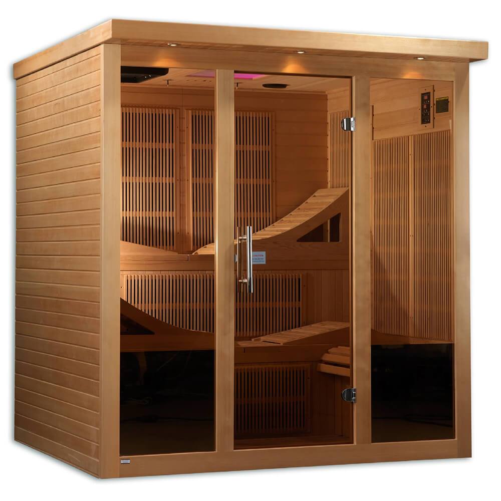 Golden Designs Inc, Golden Designs Monaco Elite Sauna infrarouge pour 6 personnes (Near Zero EMF)