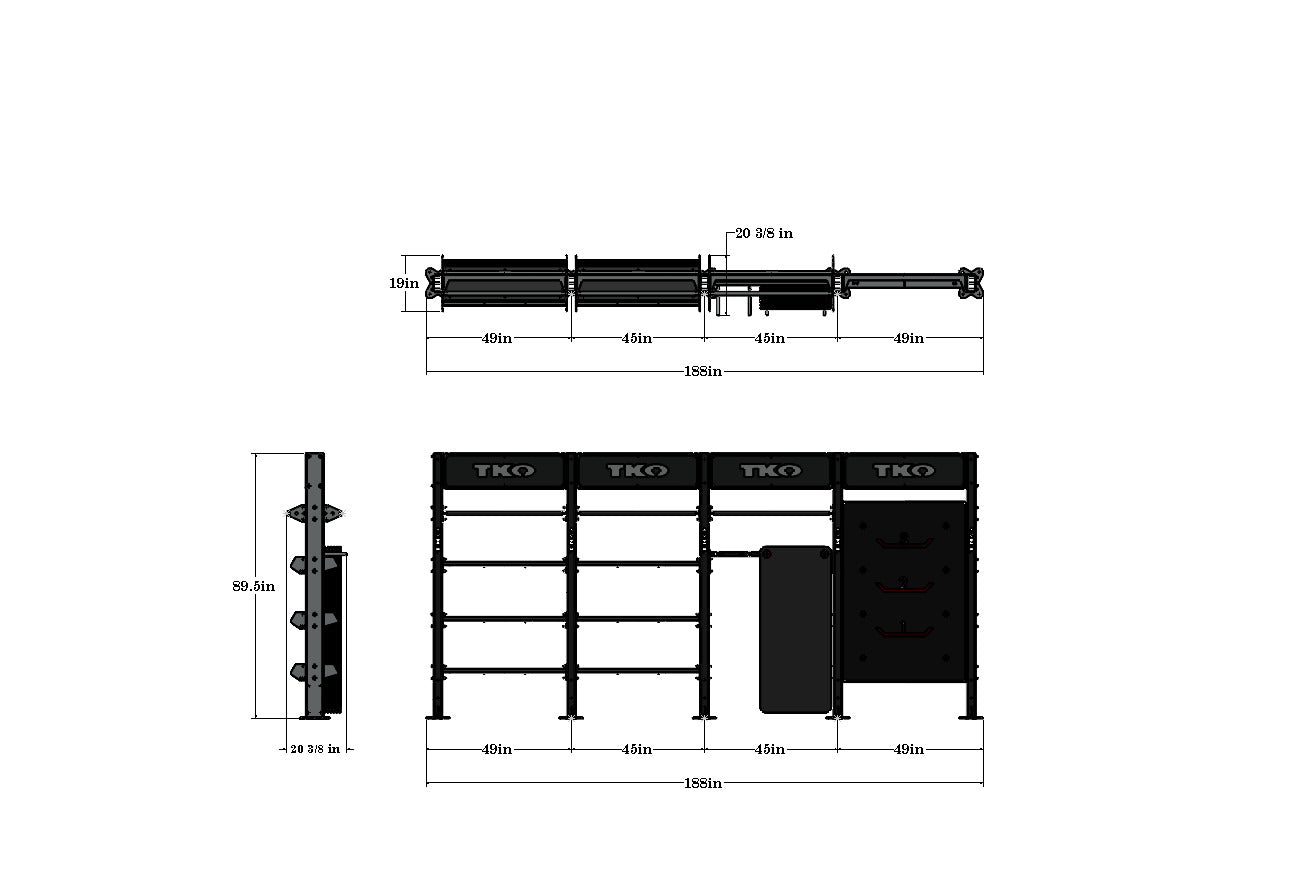 TKO Force et performance, Quadruple baie de stockage