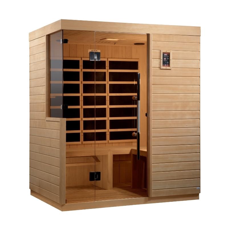 Saunas dynamiques, Sauna à infrarouge lointain Dynamic Bilbao pour 3 personnes, à très faible niveau de CEM