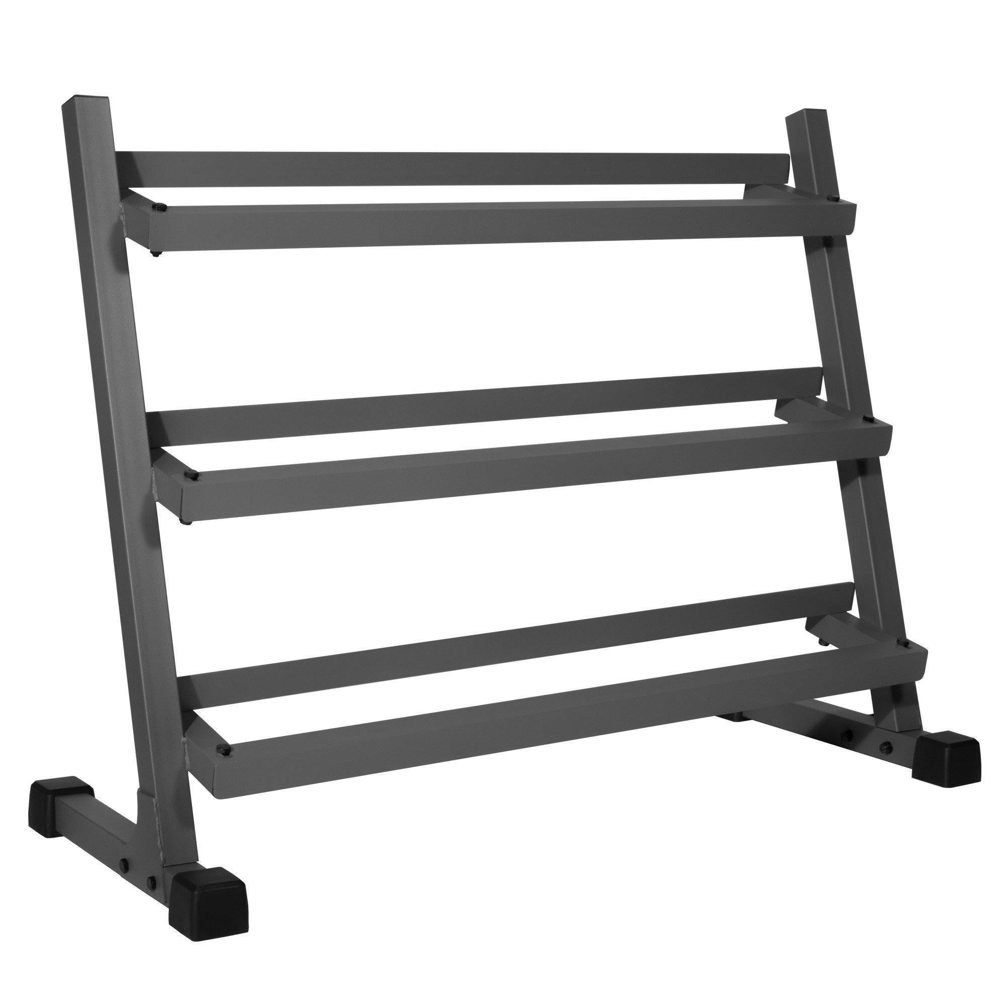 XMark Fitness, XMark Fitness Deluxe Three Tier Rack with Easy-Reach Tilted Shelves (étagères inclinées à portée de main) XM-4439